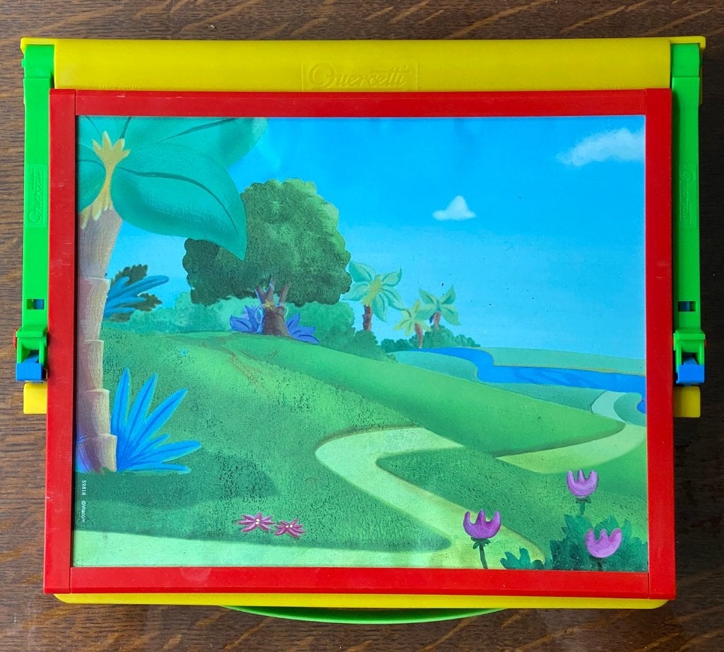 Dora's koffertje met magneetbord met 30 magneten, Quercetti, Ophalen of Verzenden, Gebruikt