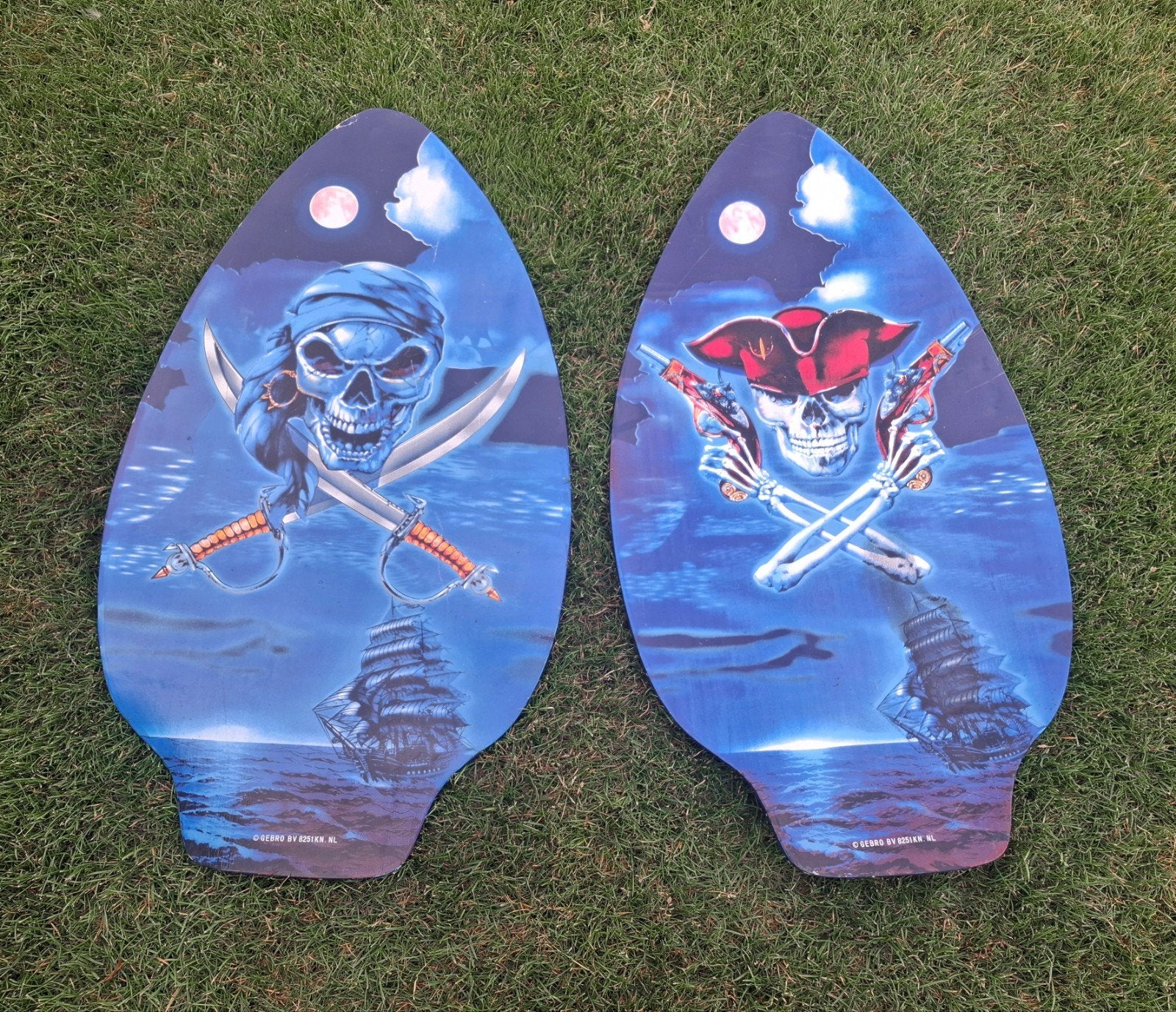 2 x houten Gebro skimboard bodyboard, Ophalen, Gebruikt, Overige typen