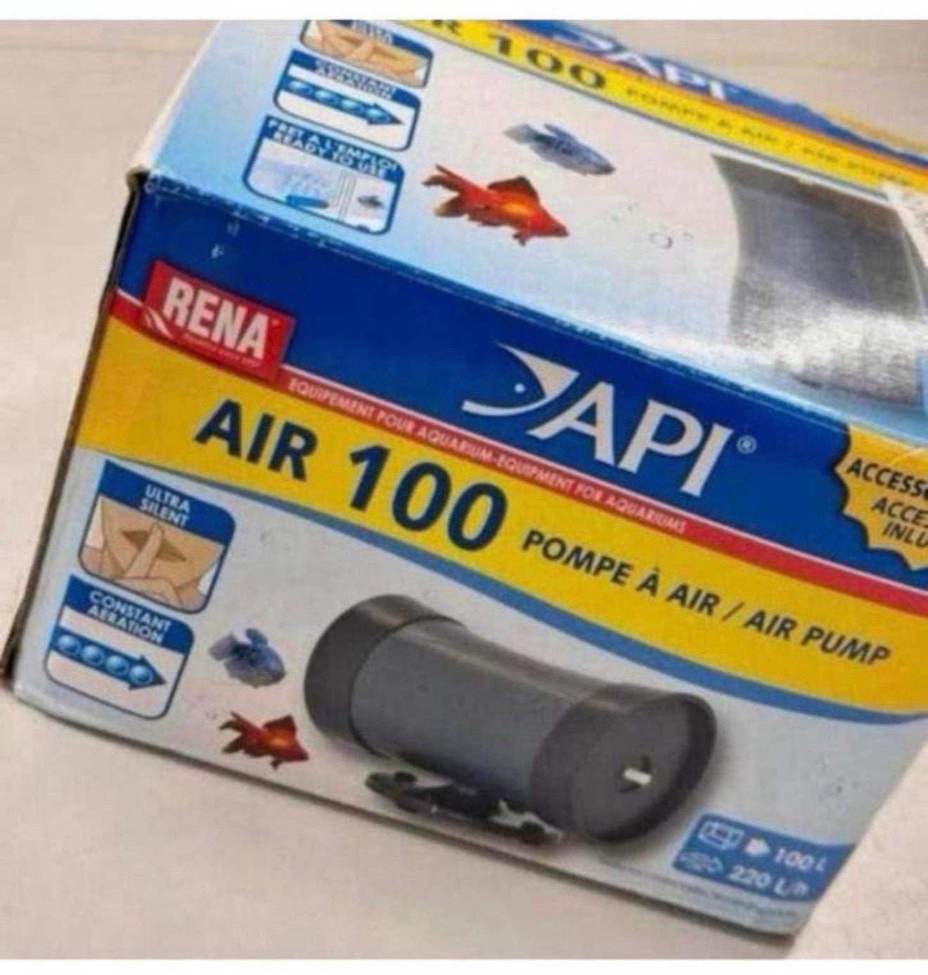 Luchtpomp voor Aquaria Aquarium API New Rena@air 100 NIEUW, P, P, P, Nieuw