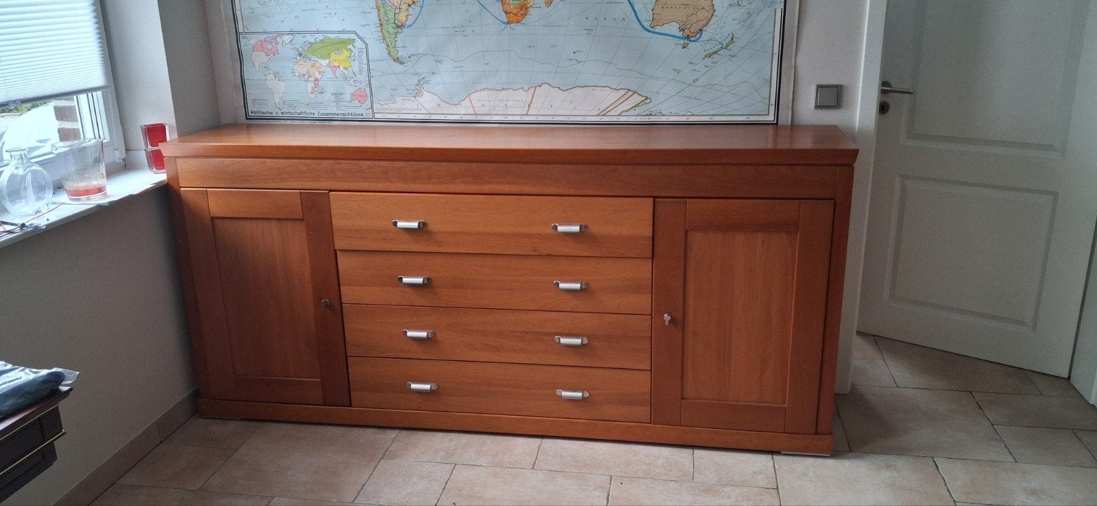 Massief houten dressoir Hülsta, Ophalen, Gebruikt, 150 tot 200 cm, Klassiek, Tijdloos