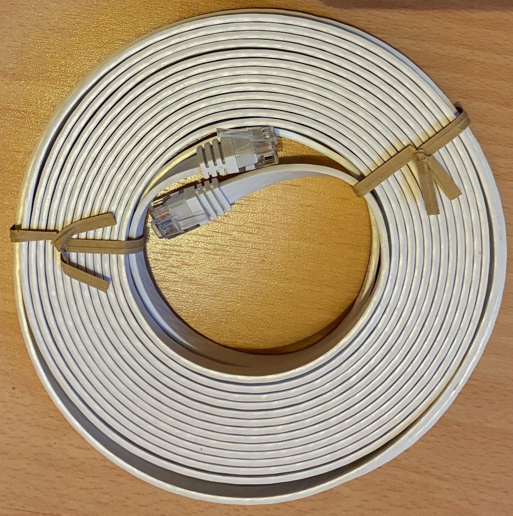 Platte kabel 2x RJ45 aansluitingen, Computers en Software, Ophalen of Verzenden, Nieuw