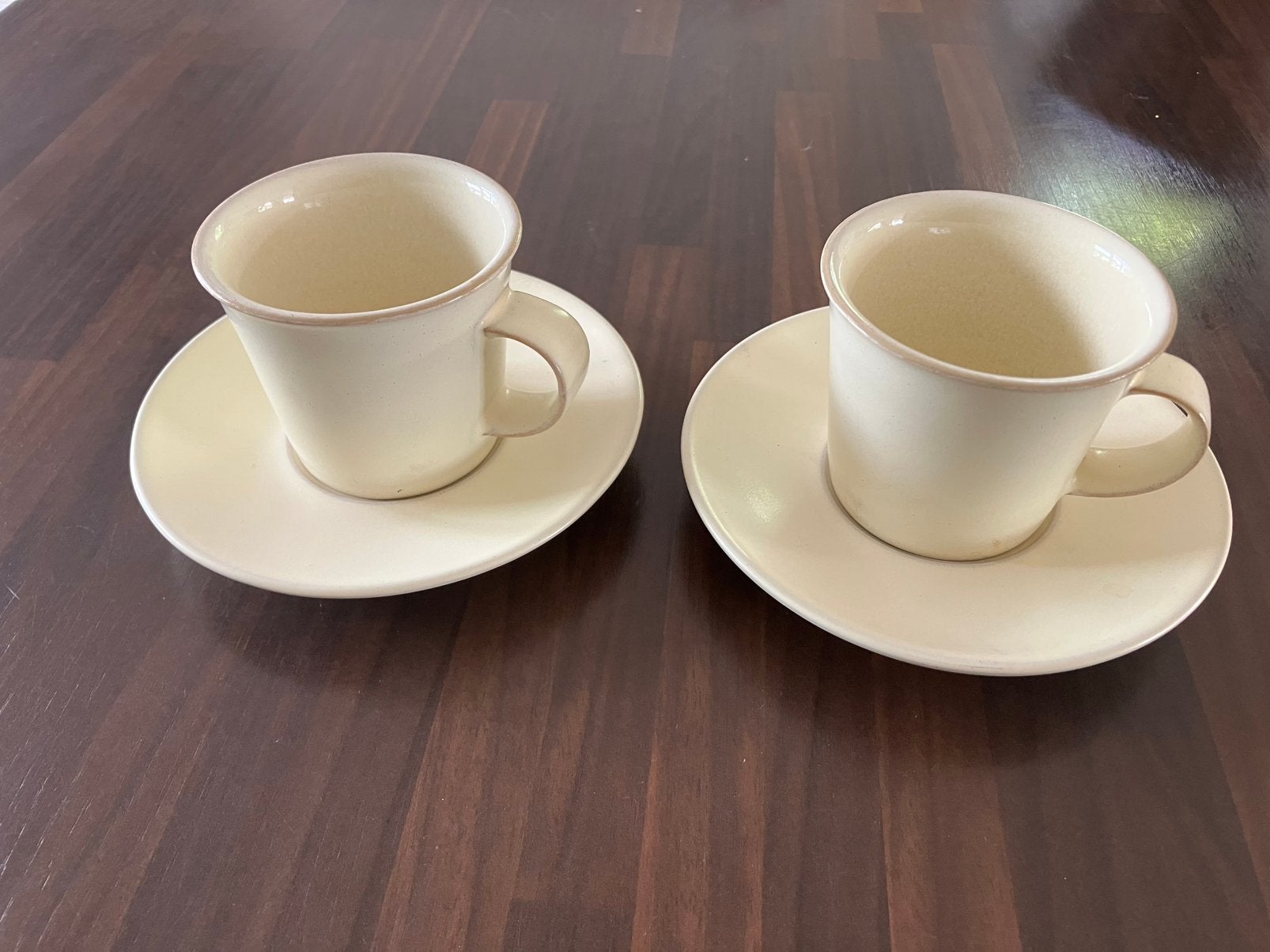 2x espresso kopjes en schotels van Denby Energy, Antiek en Kunst, Ophalen of Verzenden