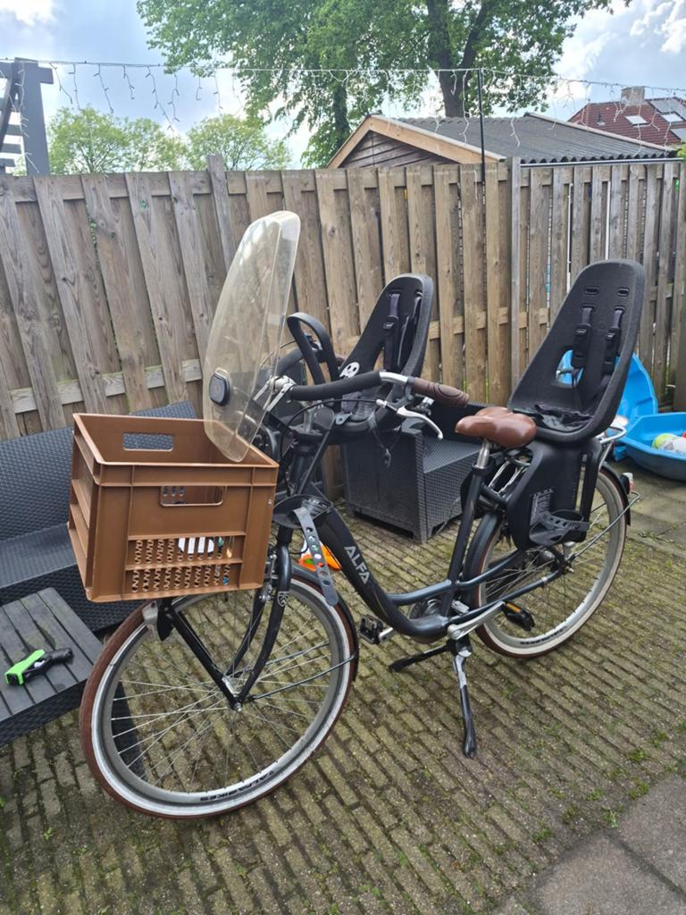 Alfa Moederfiets, 2 zitjes, Versnellingen, Zo goed als nieuw, Ophalen