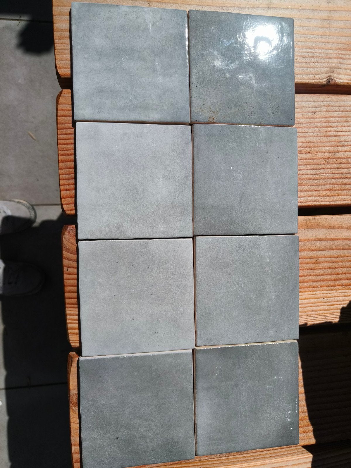 Tegels 13,2 bij 13,2 32 stuks gemixt grijs, Doe-het-zelf en Verbouw, Minder dan 20 cm, Minder dan 5 m², Wandtegels, Keramiek