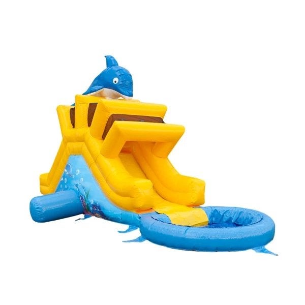 Waterglijbaan dolfijn springkussen, Ophalen, Gebruikt, Overige