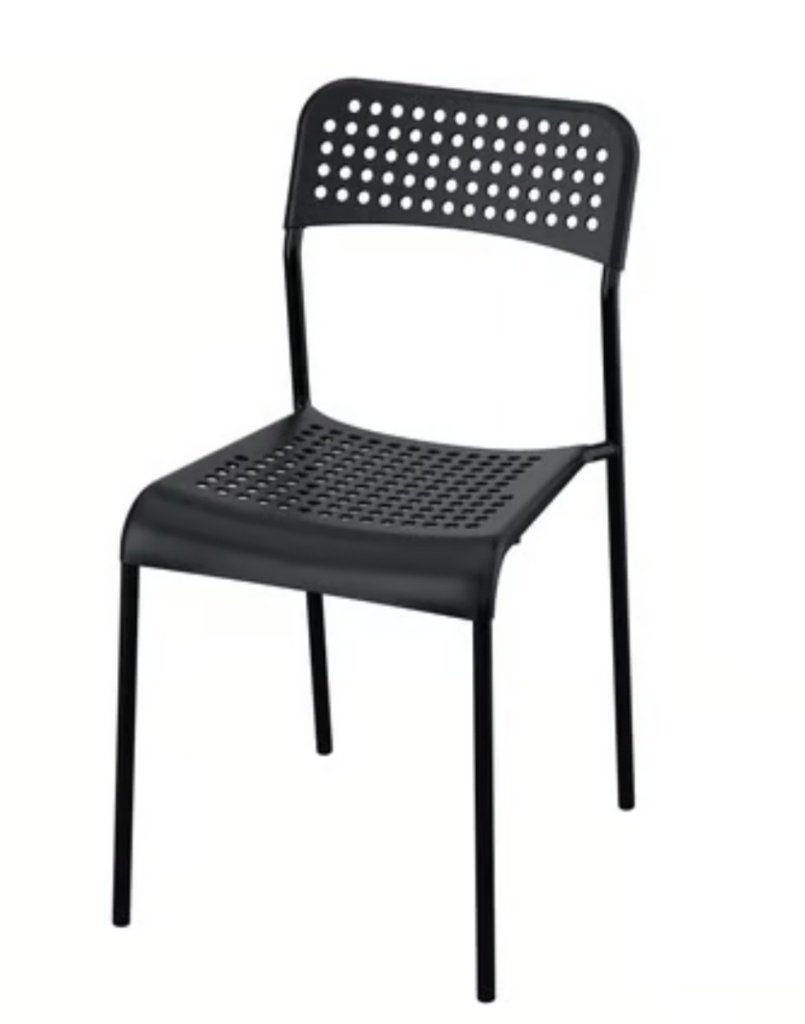 Eetkamerstoel Ikea zgan zwart, Ophalen, Kunststof, Zwart, Zo goed als nieuw