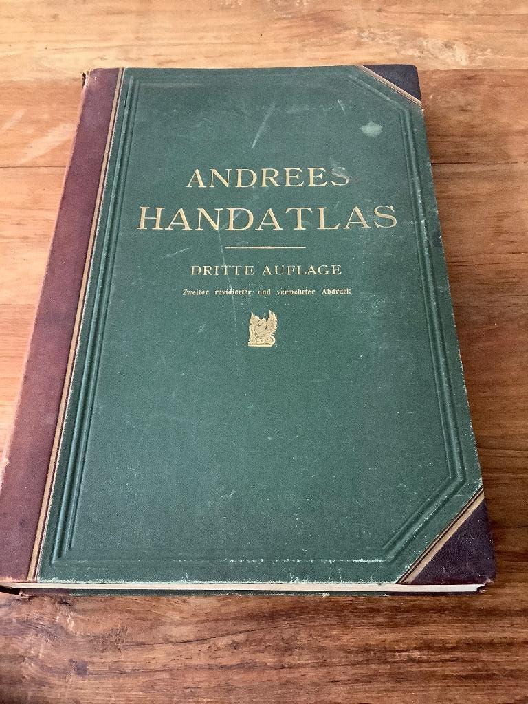 Atlas, Andrees Handatlas, 1896, Overige atlassen, Ophalen of Verzenden, Zo goed als nieuw, 1800 tot 2000