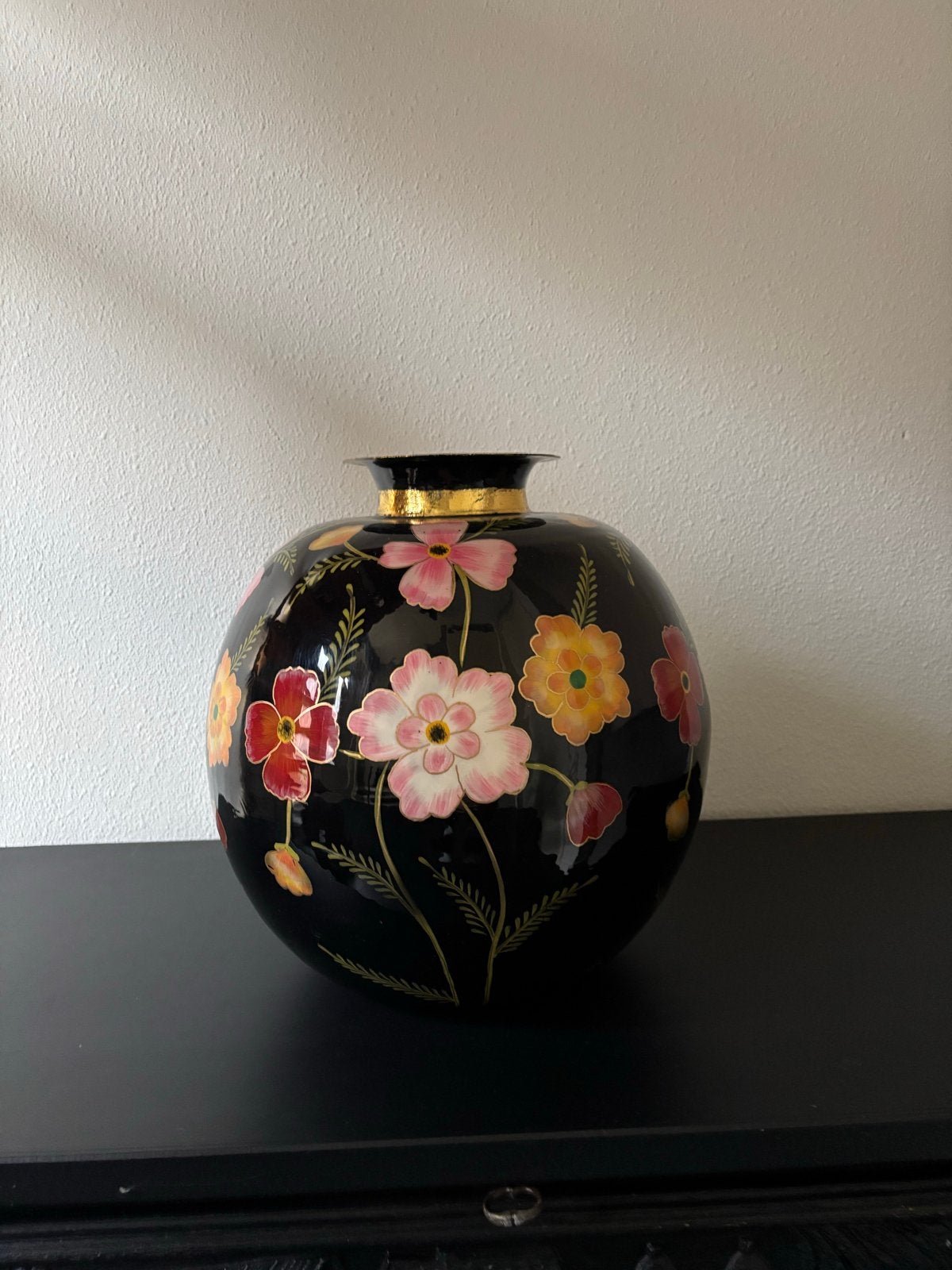 Colmore hand beschilderde vaas, nieuw, Ophalen, Zwart, Nieuw, 40 cm