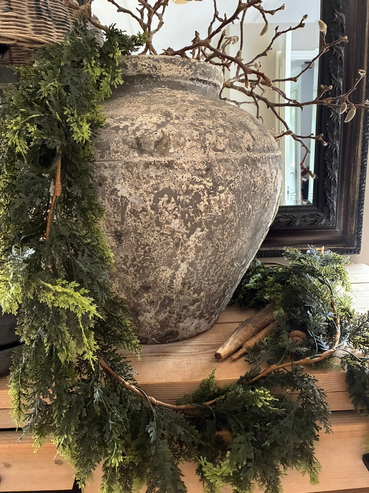 Kunst tak dennengroen kerst stoer sober, Ophalen of Verzenden, Zo goed als nieuw