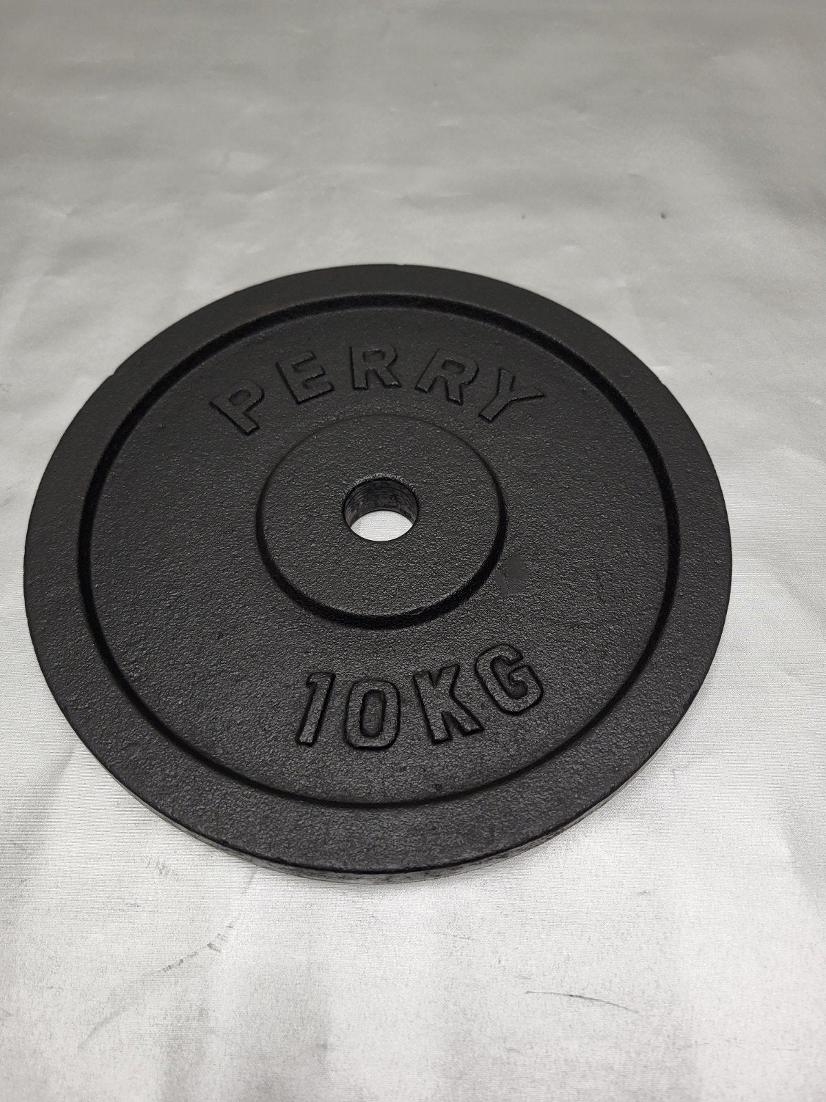 gietijzeren 10KG 30mm halterschijf voor halterstang/ barbell, Ophalen of Verzenden, Zo goed als nieuw