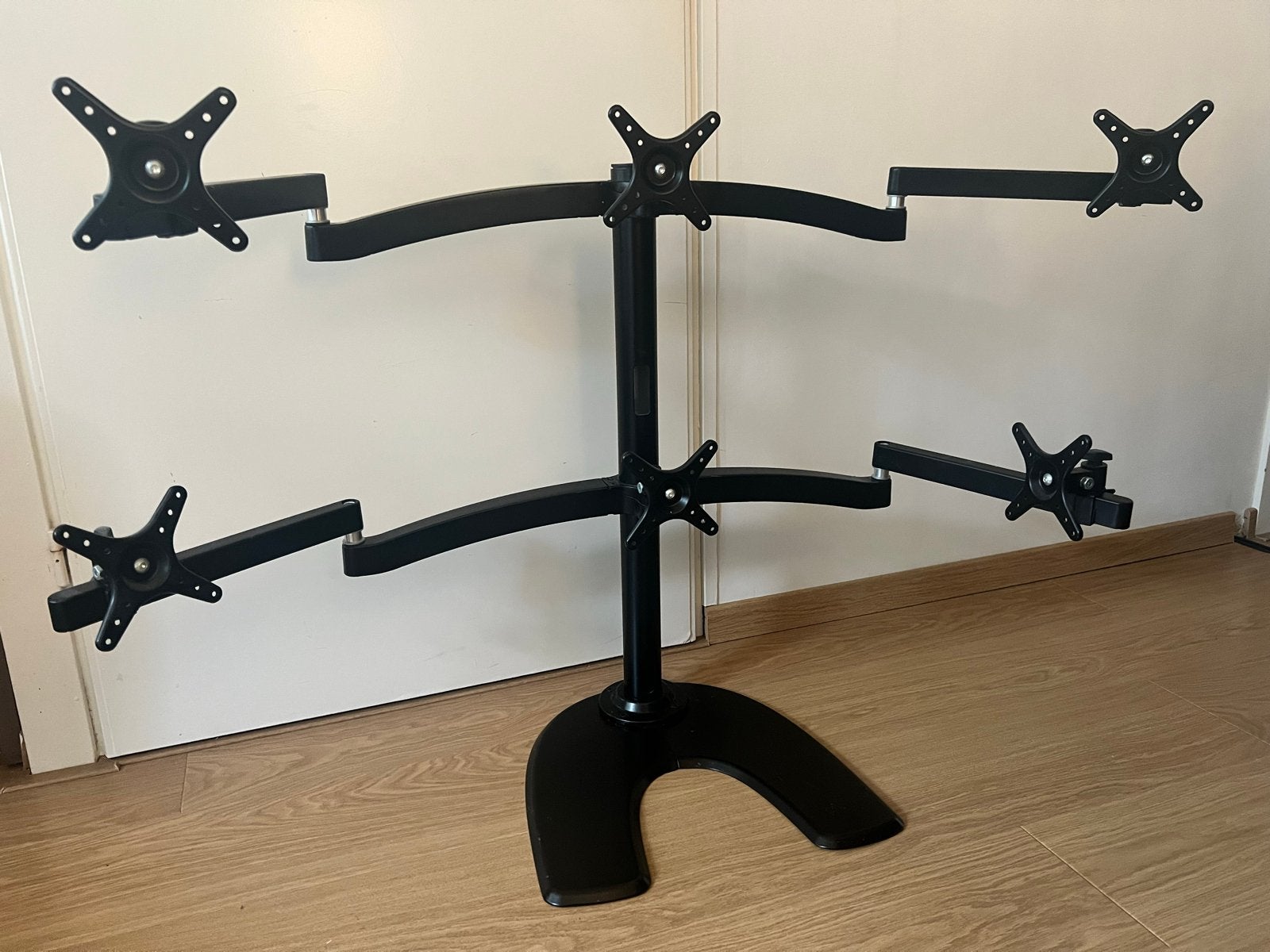 Monitorstandaard voor 6 schermen - monitorarm, monitorbeugel, Computers en Software, Ophalen, Gebruikt