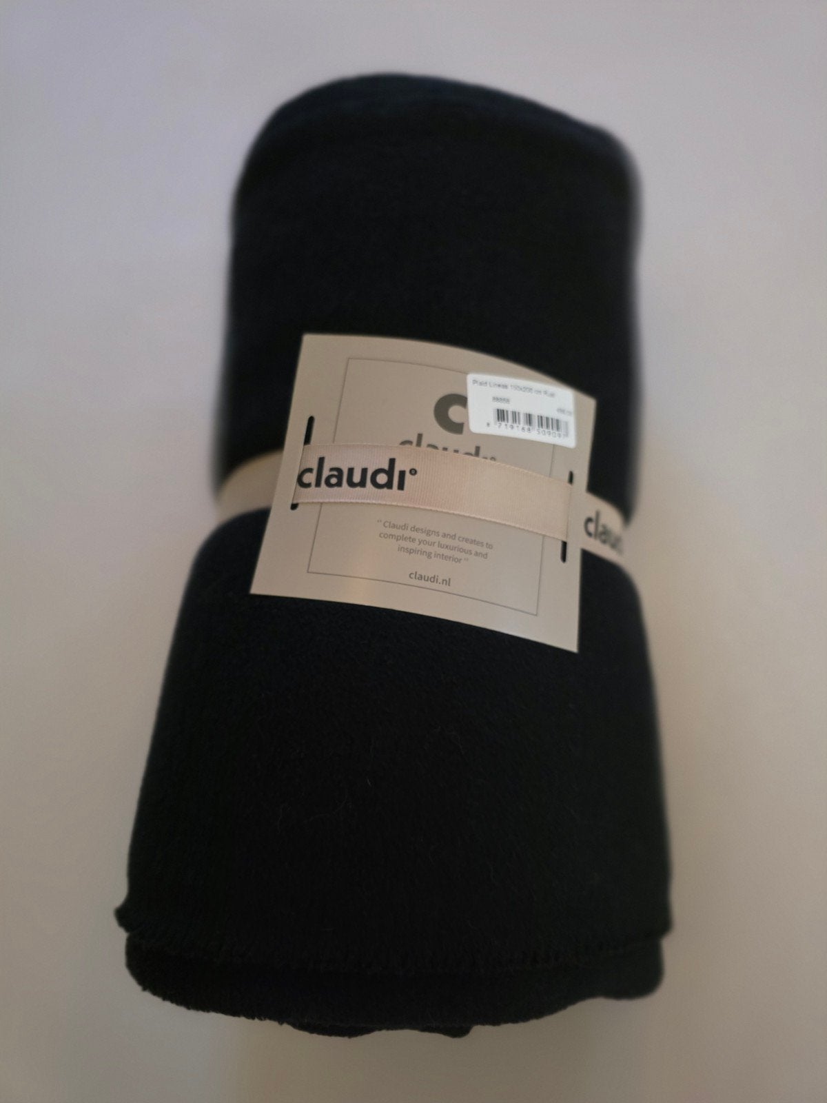 Claudi plaid zwart, Ophalen, Zwart, Vierkant, Zo goed als nieuw
