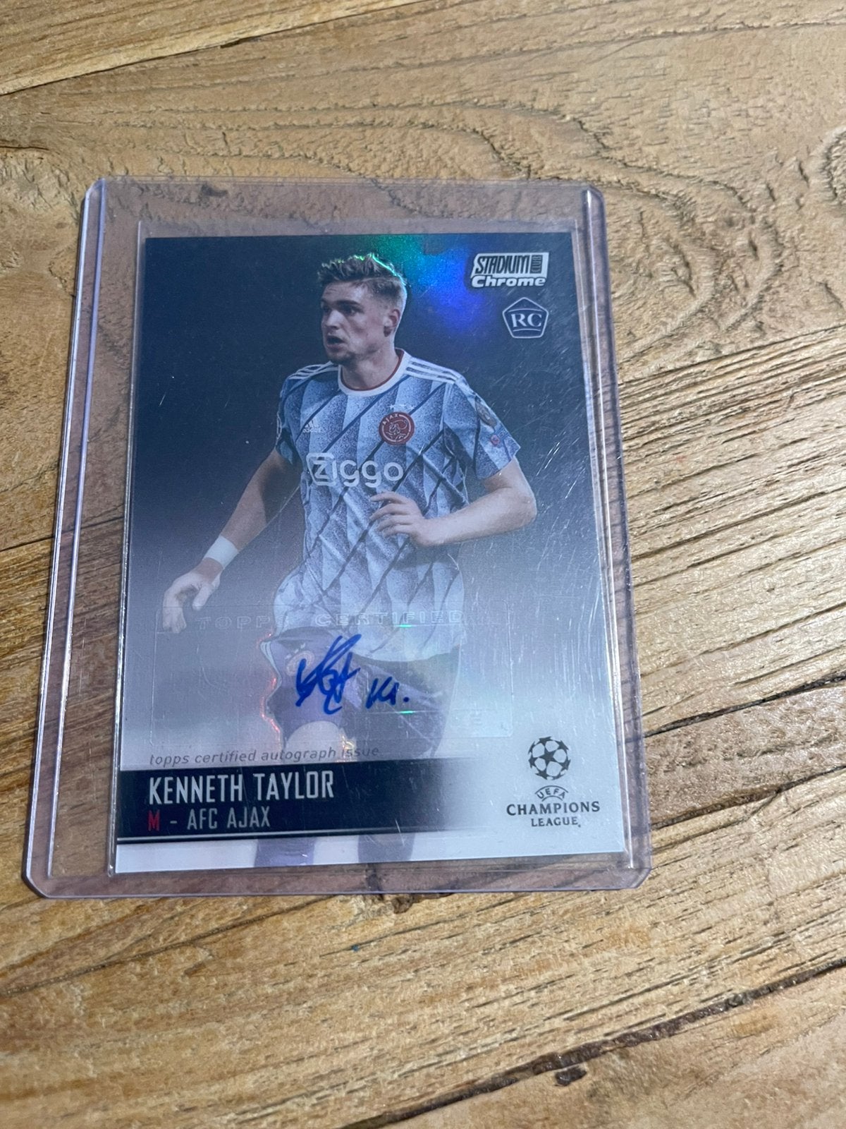 Kenneth Taylor Rookie Ajax Autograph 2021 Topps, Ophalen of Verzenden, Zo goed als nieuw, Plaatje