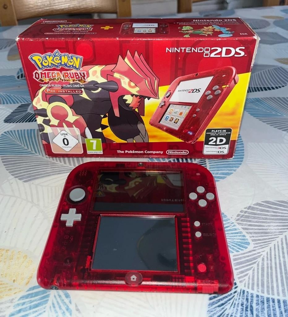 Nintendo 2DS Rood met Pokémon Omega Ruby, Spelcomputers en Games, Spelcomputers | Nintendo 2DS en 3DS, Met games, Support@nintendo.com