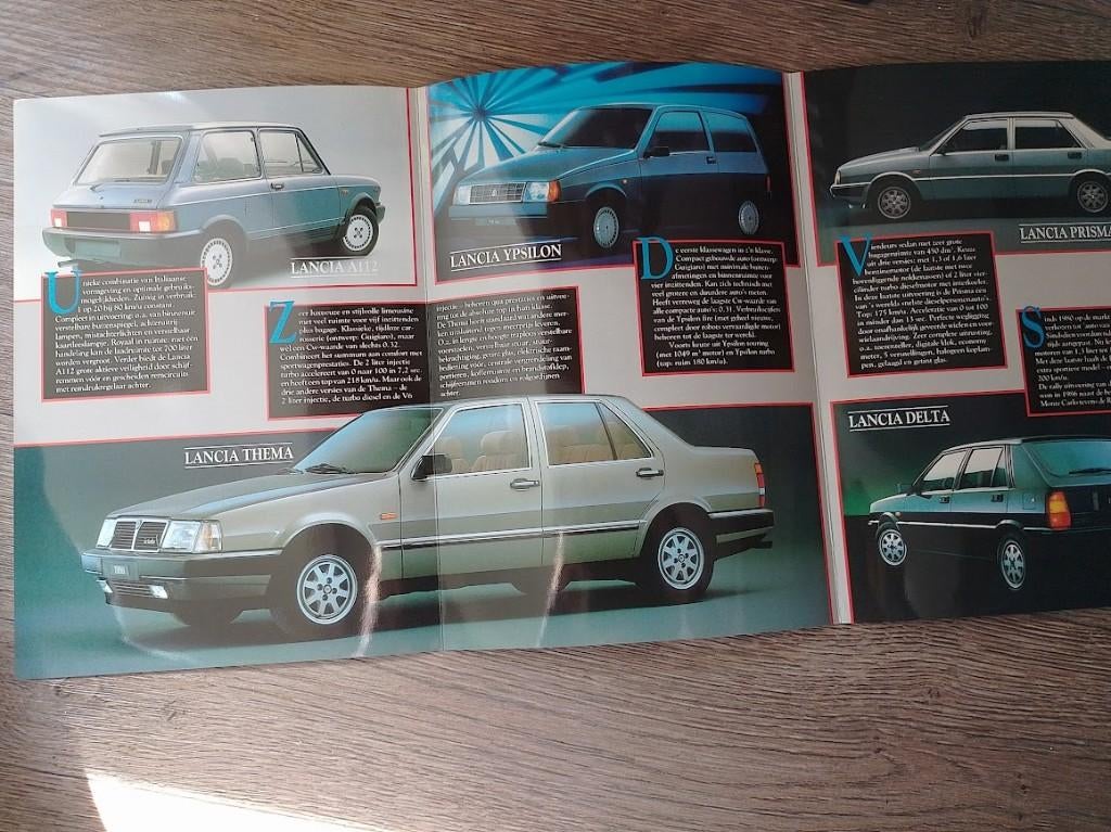 Lancia Modellen Thema,Prisma,Delta,Ypsilon,A112 1980, Boeken, Ophalen of Verzenden, Nieuw, Overige merken
