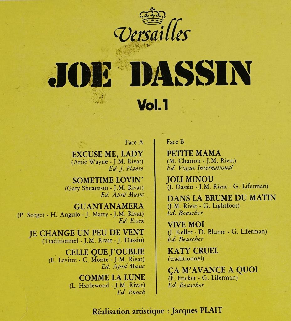 joe dassin vol.1 - LP, Inclusief binnenhoes, Ophalen of Verzenden, Zo goed als nieuw, 12 inch