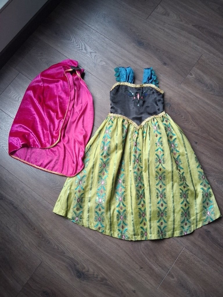 Prinses Anna-jurk uit Frozen., Ophalen of Verzenden, Overige figuren, Zo goed als nieuw, Kleding of Textiel