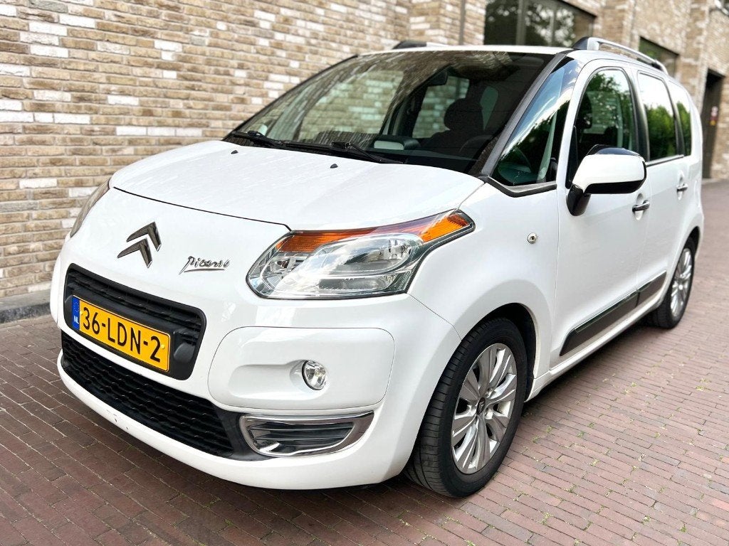 Citroën C3 Picasso 1.4 Exclusive 2010 Wit/AC/Parks/Cruis/APK, Voorwielaandrijving, Wit, Origineel Nederlands, 1100 kg