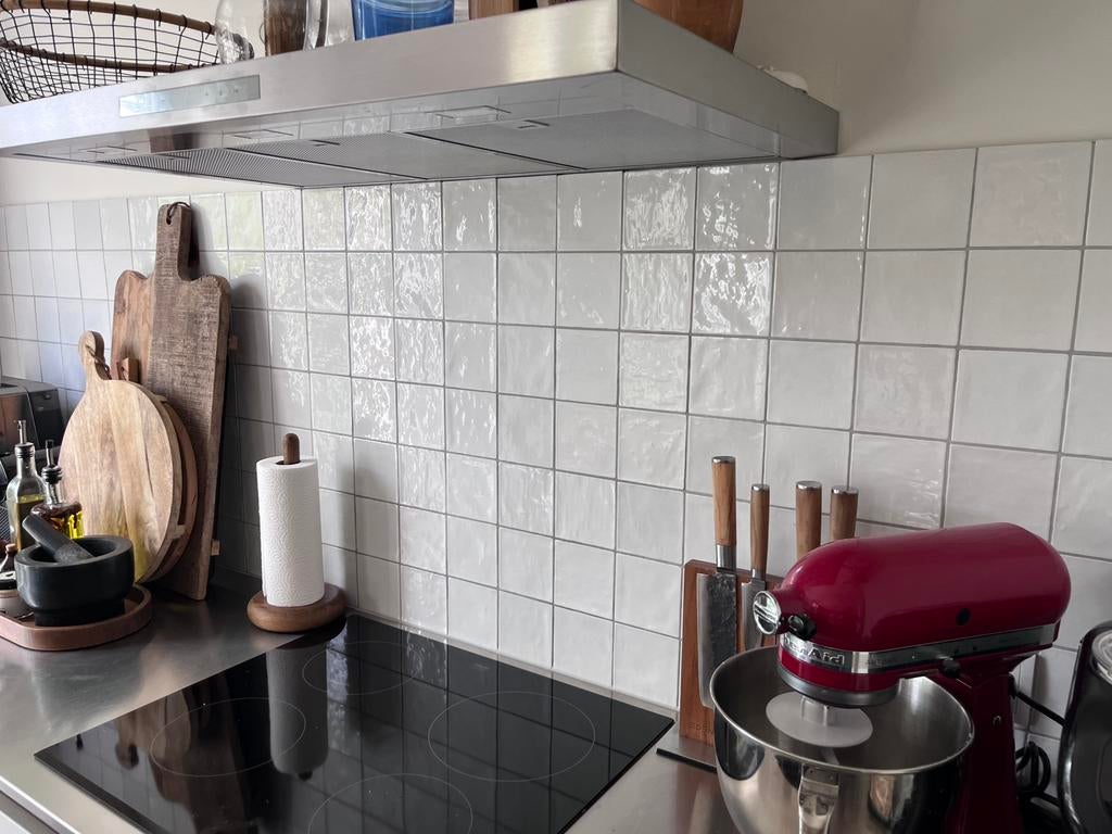 Zellige wandtegels 10x10 – Snow Glossy (1,5 m²), Doe-het-zelf en Verbouw, Tegels, Zo goed als nieuw, Wandtegels, Keramiek, Minder dan 20 cm