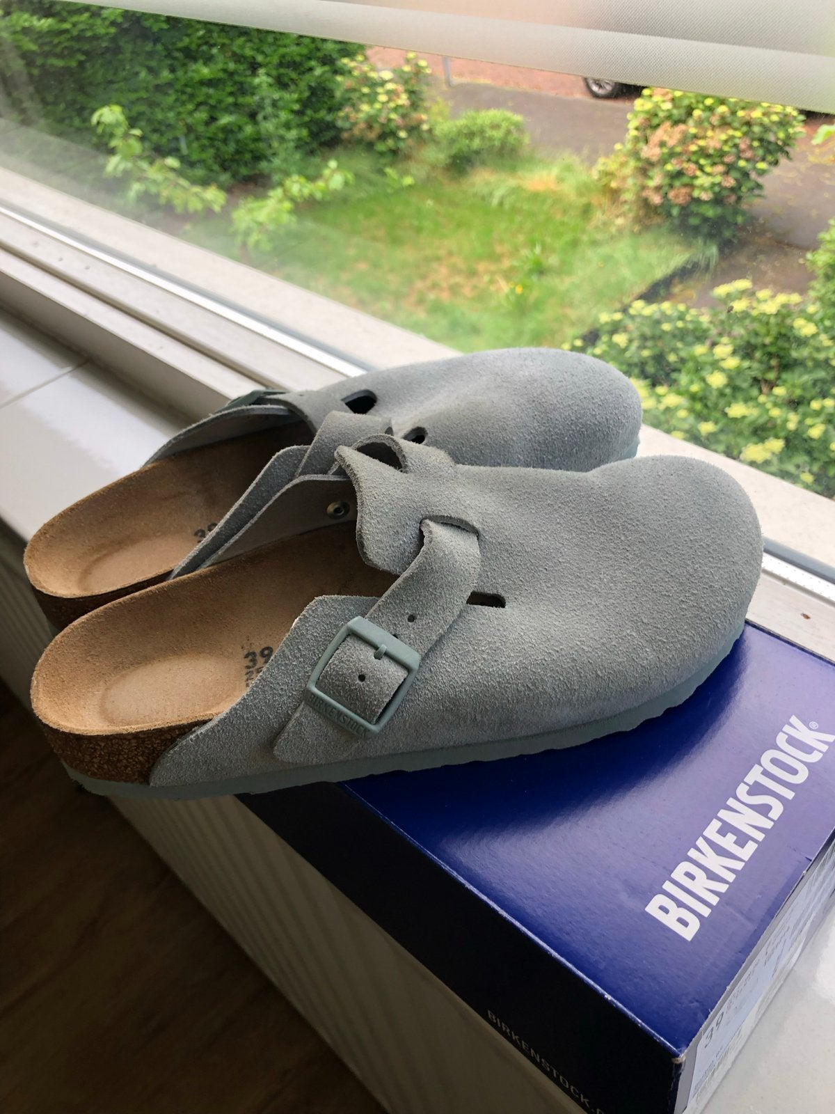 Birkenstock Boston BS Pure Sage - Maat 39, Ophalen of Verzenden, Nieuw, Groen, Instappers