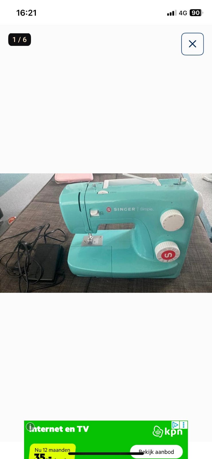 Naaimachine plus accessoires, Ophalen, Zo goed als nieuw, Naaimachine, Singer