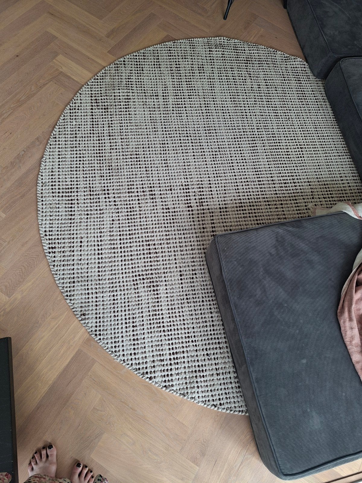 Ronde wollen vloerkleed – 200 cm diameter – 100% wol, Ophalen of Verzenden, Nieuw, Rond