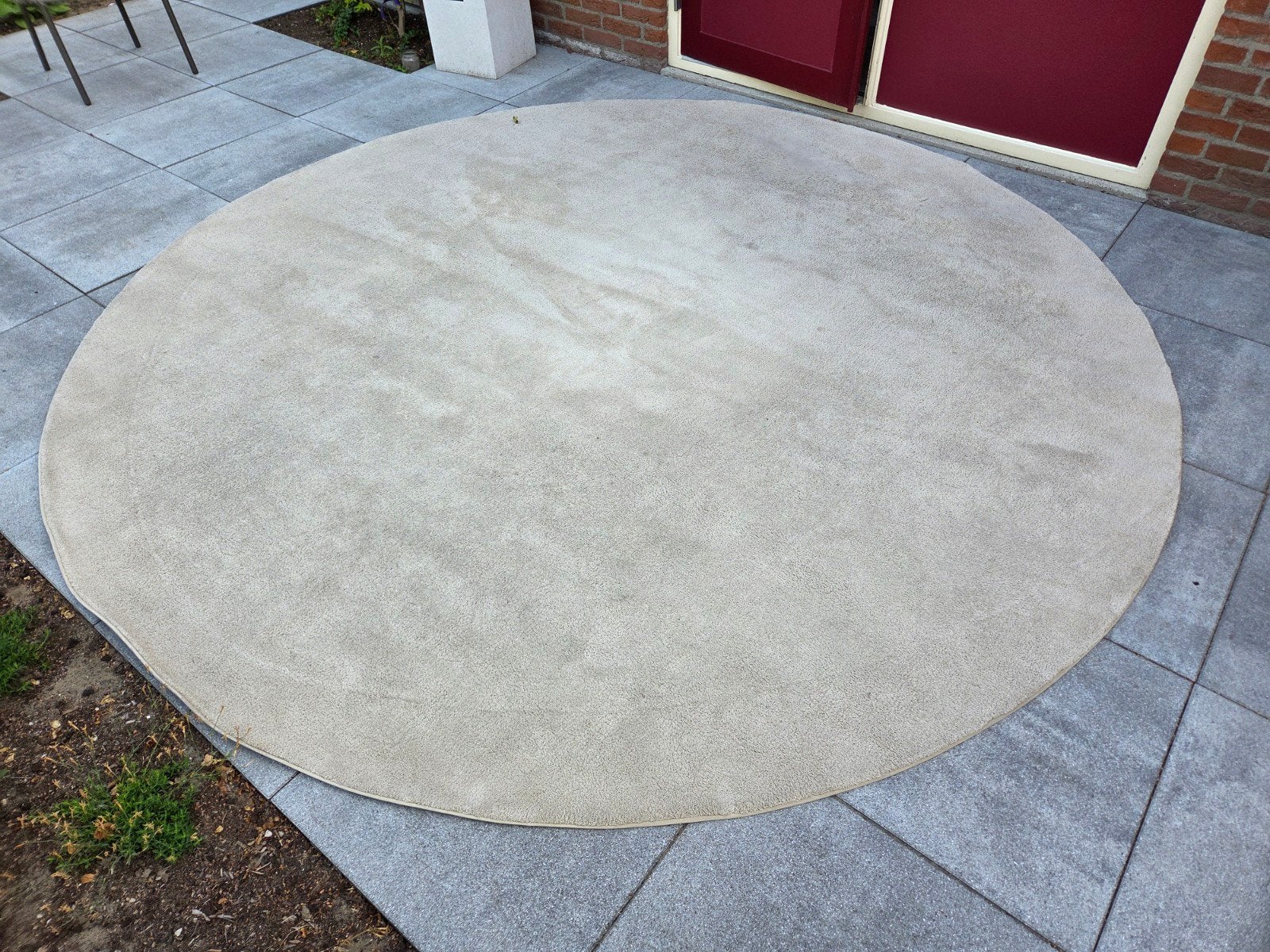 rond vloerkleed, carpet JAB Anstoetz laagpolig, Huis en Inrichting, Stoffering | Tapijten en Kleden, Ophalen, Beige, Rond, 200 cm of meer