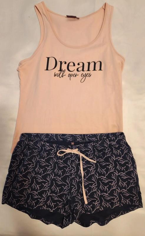 Dames pyjama, kleur licht roze blauw, maat L, merk malu, Kleding | Dames, Malu, Ophalen of Verzenden, Zo goed als nieuw, Maat 38/40 (M)