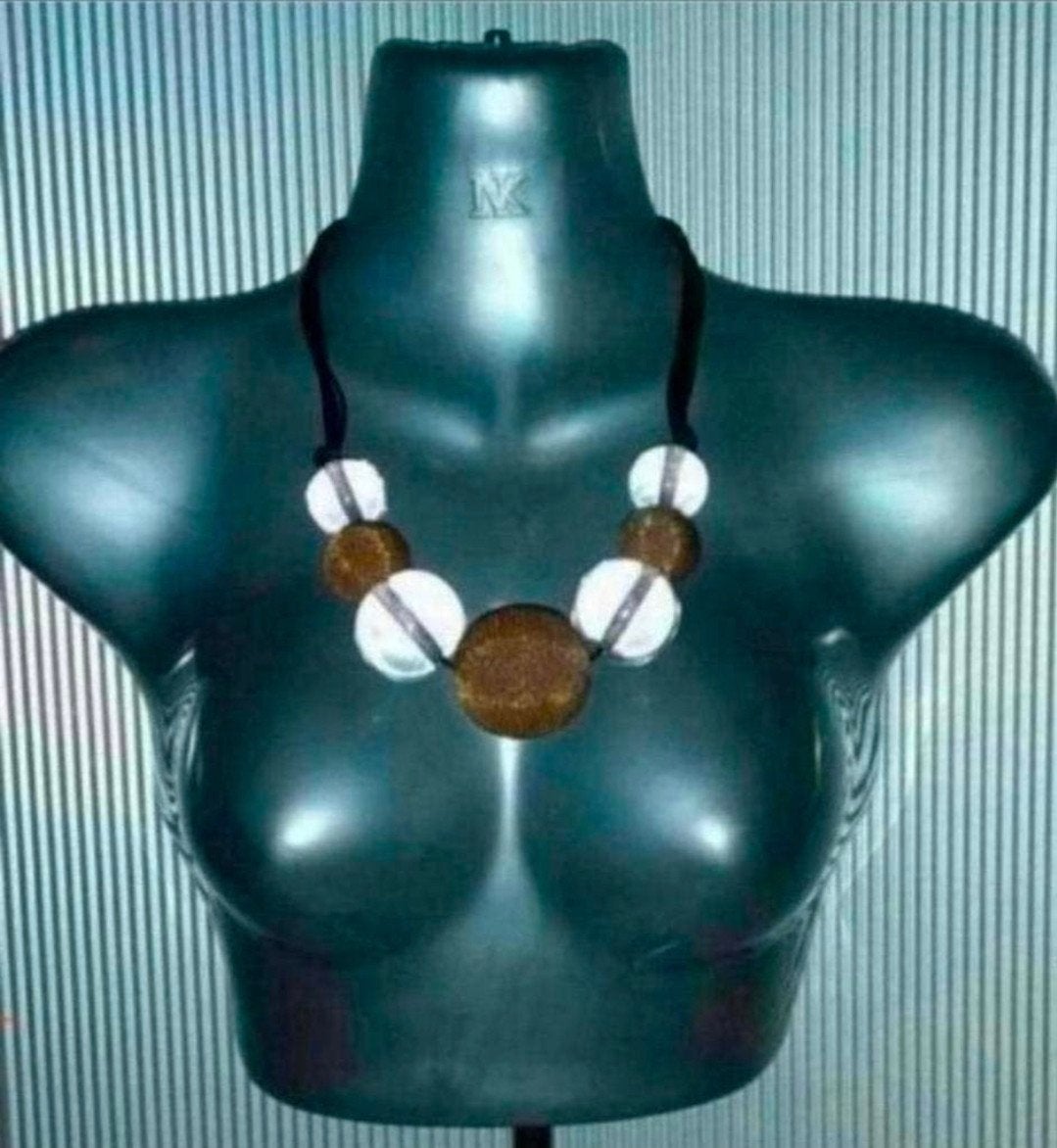 Manouk - koordketting grote ballen. 3=2 aktie., Verzenden, Nieuw, Overige materialen