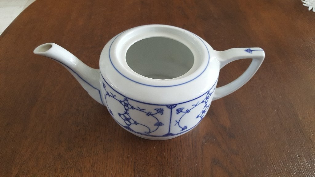 theepot saksisch blauw, Huis en Inrichting, Keuken | Servies, Gebruikt, Overige merken, Ophalen of Verzenden, Aardewerk