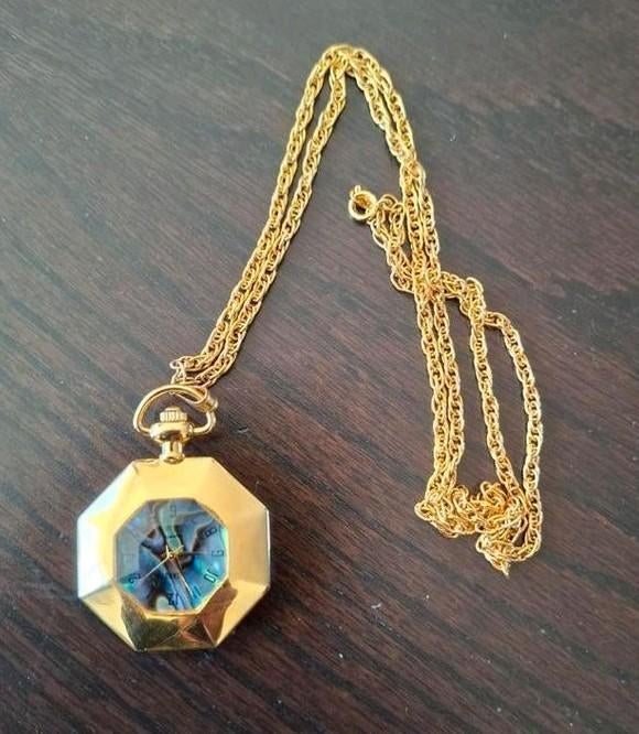 Goudkleurig Gitano Zakhorloge met Unieke Wijzerplaat, Overige merken, Overige materialen, Zakhorloge, Gebruikt
