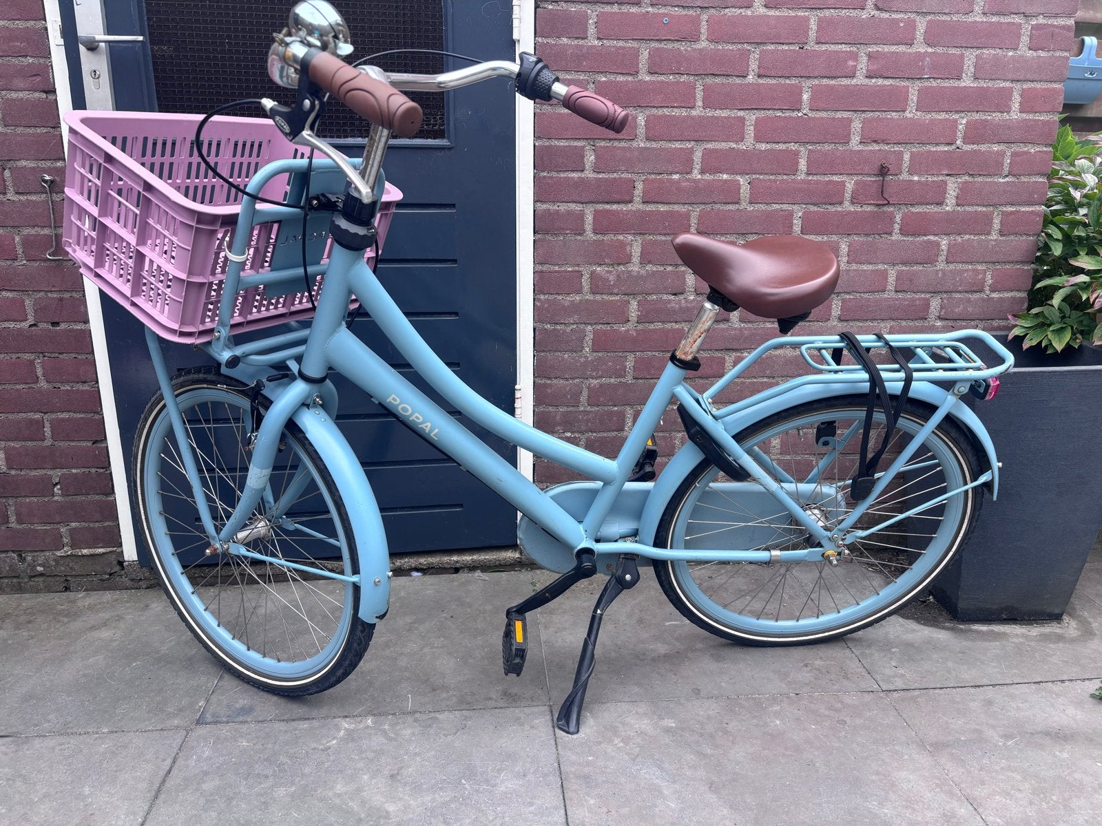 Popal Daily Dutch Basic Meisjesfiets 24 inch - Lichtblauw, Fietsen en Brommers, Ophalen, Gebruikt, 24 inch, Versnellingen