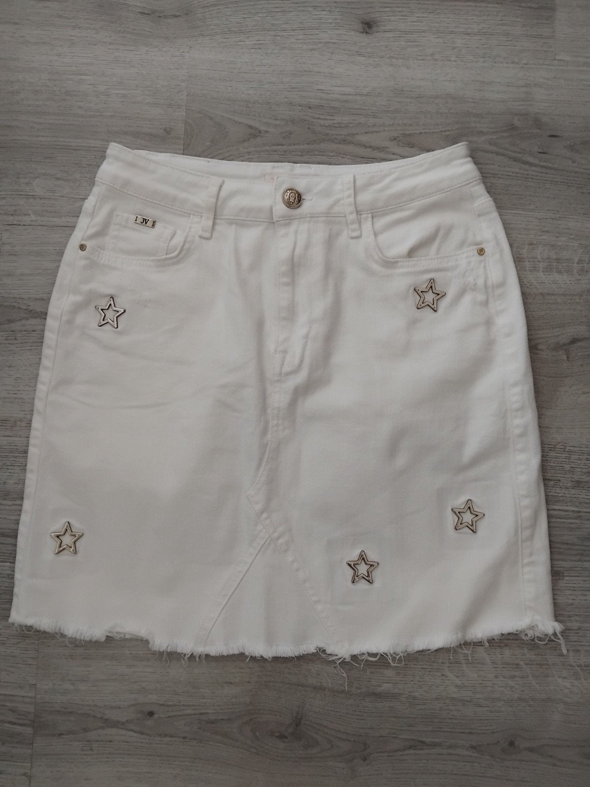 Josh V witte spijkerrok met sterren XL, Wit, Maat 46/48 (XL) of groter, Ophalen of Verzenden, Zo goed als nieuw