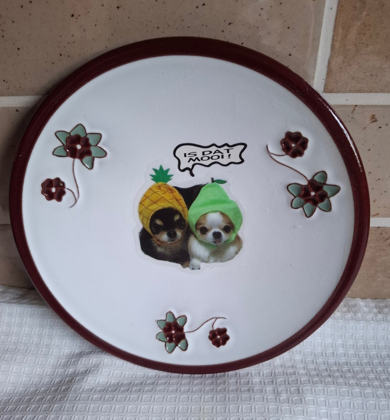 Wandbordje: schattige hondjes, Ophalen of Verzenden
