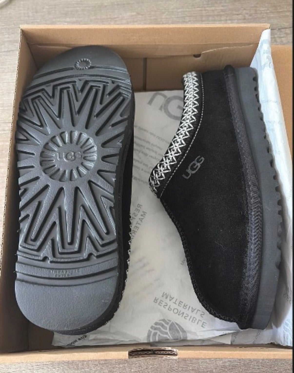 Nieuwe UGG Tasman dames slippers maat 39 – zwart, Verzenden, Nieuw, Zwart