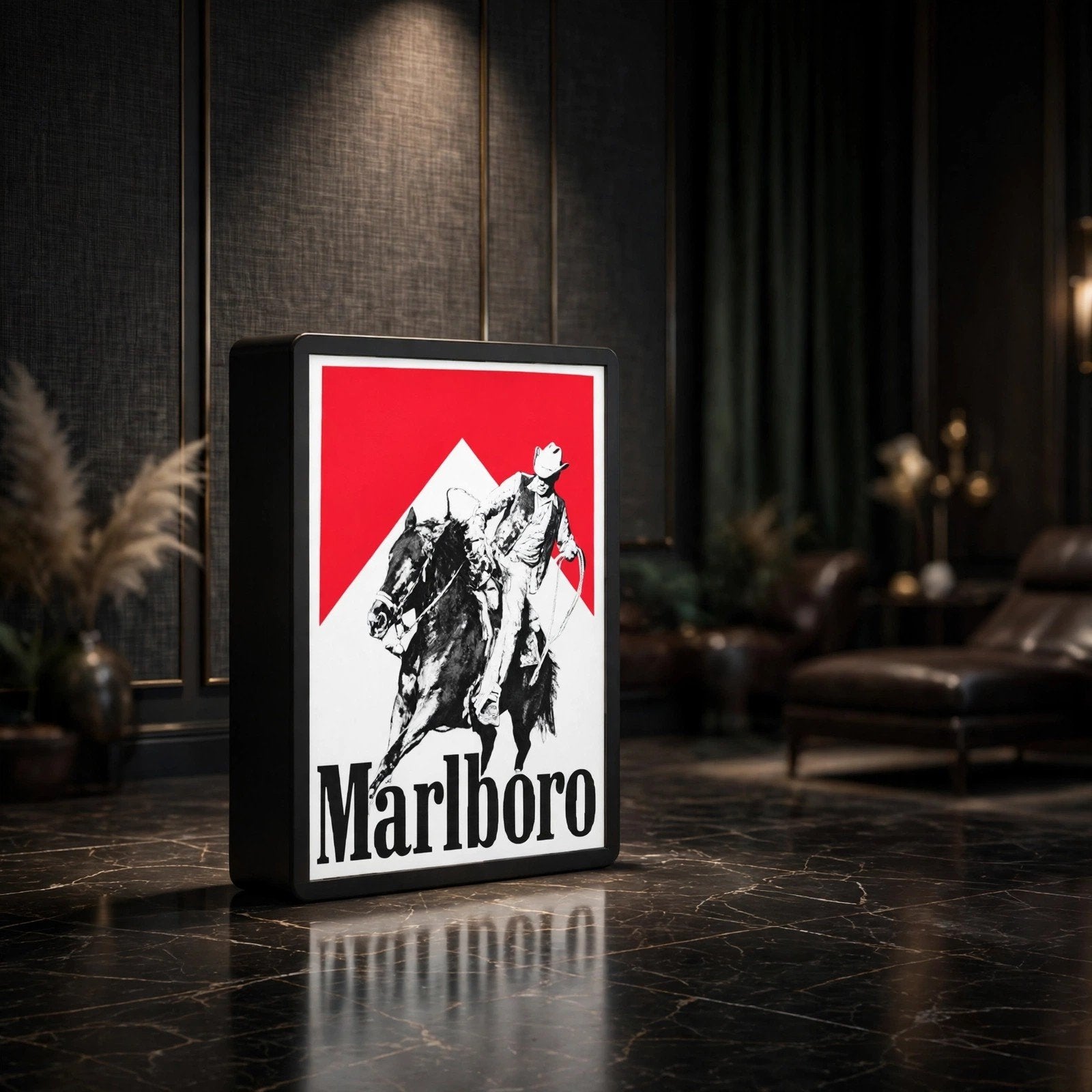 Marlboro LED Lichtbak - Blikvanger voor Garage/Mancave, Ophalen of Verzenden, Nieuw