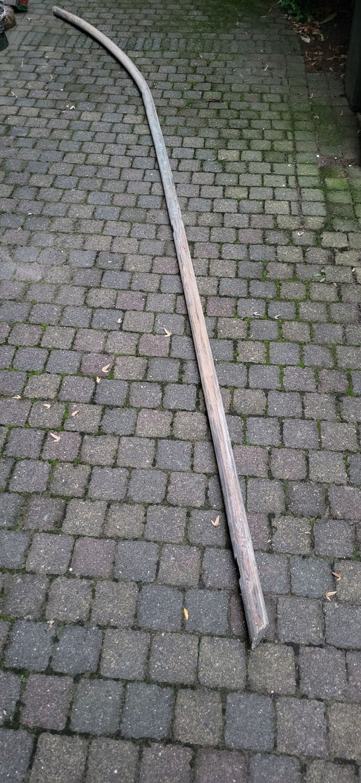 Gebogen houten trapleuning jaren "30 woning, Ophalen, Gebruikt