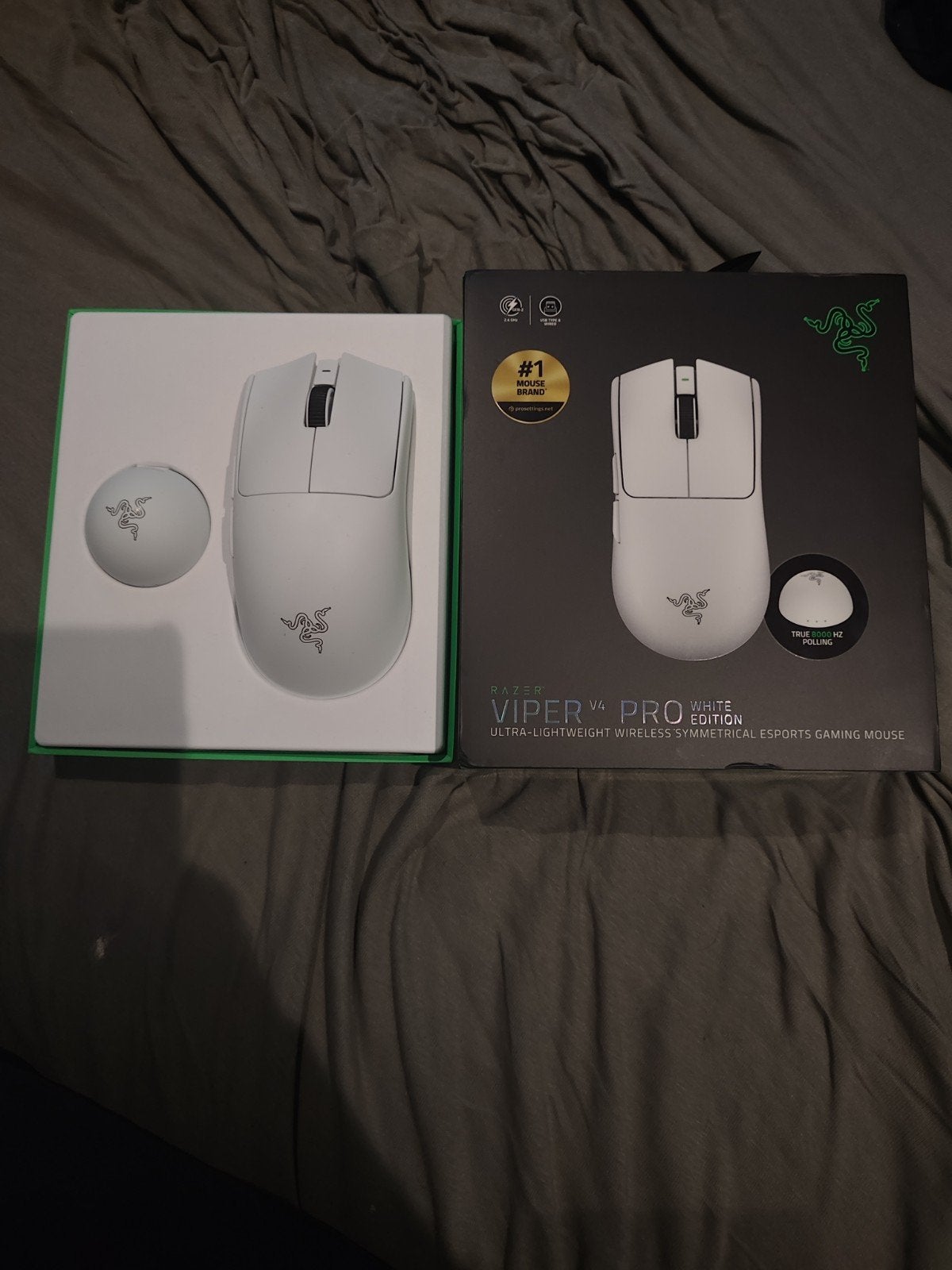 Razer Viper V4 Pro Draadloze Gaming Muis - Wit, Computers en Software, Muizen, Muis, Gaming muis, Ophalen of Verzenden, Zo goed als nieuw