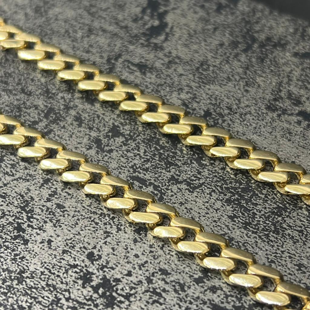 14 karaat gouden ketting cuban schakel 50cm, Ophalen of Verzenden, Zo goed als nieuw, Goud