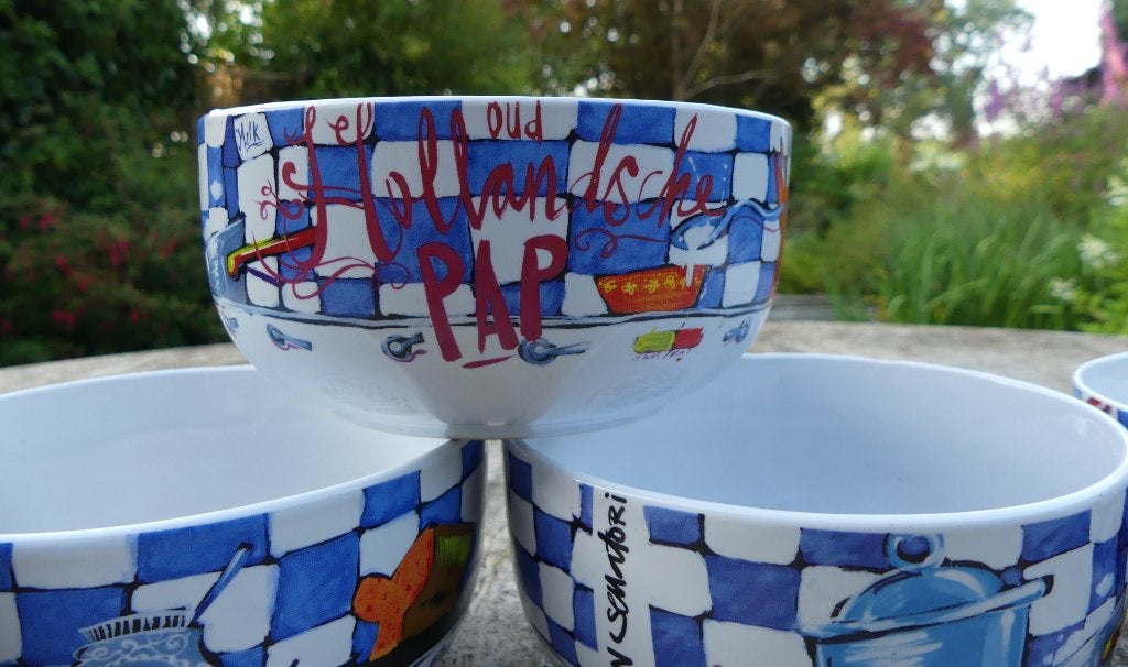 4 Ontbijtkommen Selwyn Senatori Blauw Oud Hollandsche Pap, Overige merken, Nieuw, Ophalen of Verzenden, Kom(men)