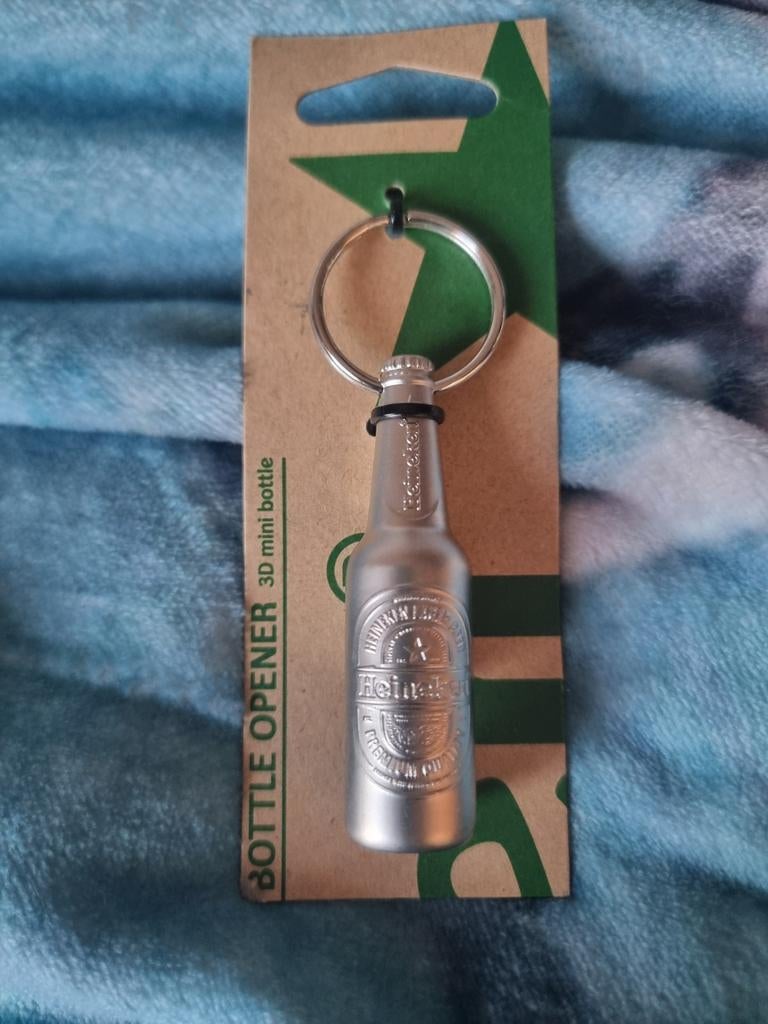 Heineken flesopener sleutelhanger 3D mini flesje, Ophalen of Verzenden, Nieuw, Flesopener, Heineken