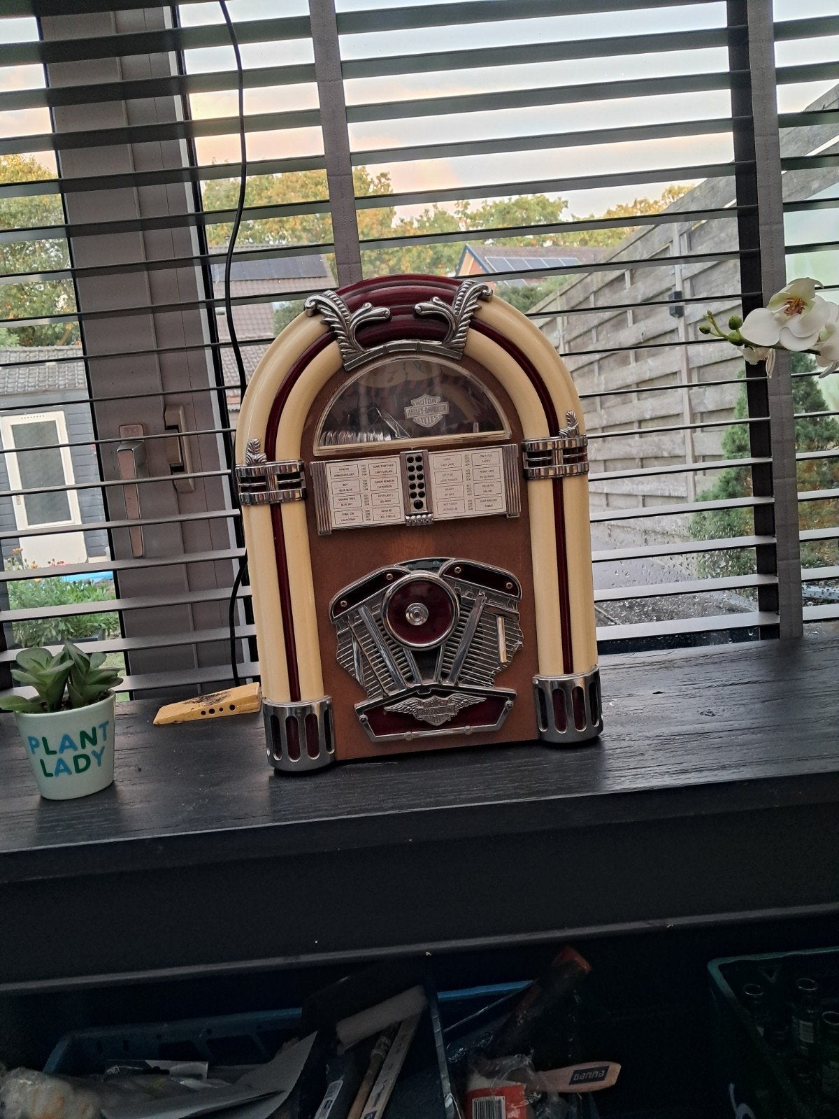 Harley Davidson Jukebox - Collectorsitem 35cm hoog, Ophalen of Verzenden, Zo goed als nieuw, Overige merken