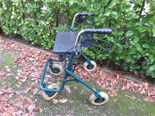 Inklapbare rollator groen, Ophalen, Opvouwbaar, Gebruikt