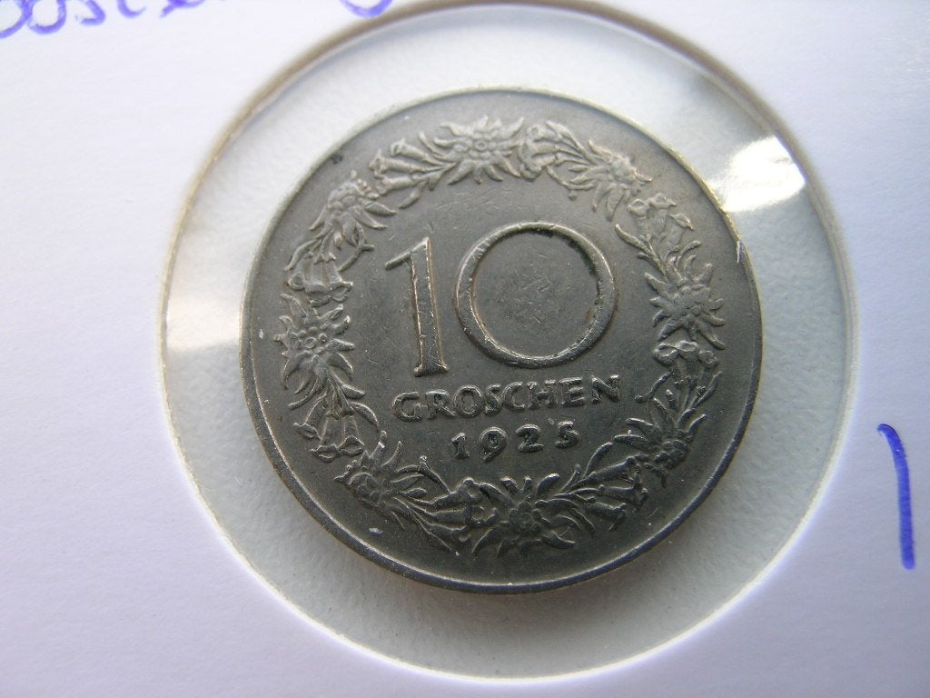 10 Groschen 1925 Oostenrijk (nr 1), Ophalen of Verzenden, Oostenrijk, Losse munt