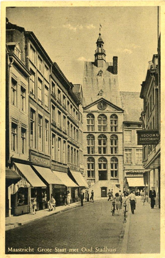 MAASTRICHT – Grote Staat met Oud Stadhuis 1938 (VK230), Verzenden, 1920 tot 1940, Ongelopen, Limburg