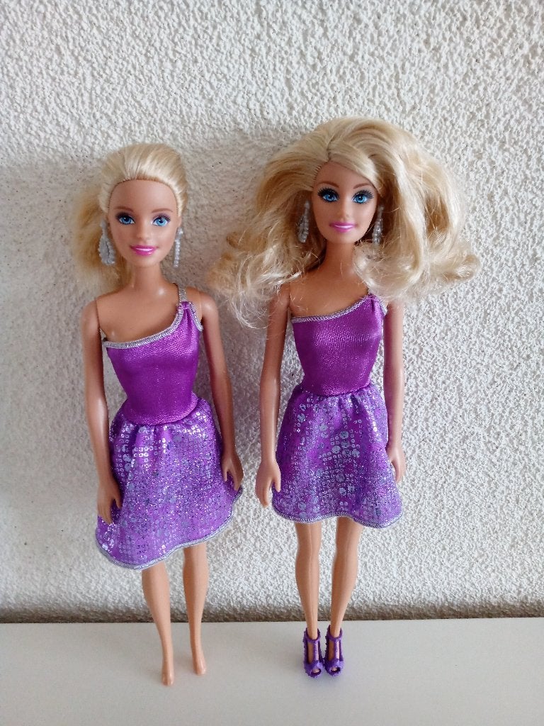 2 Barbie Glitz Poppen BCN33, Ophalen of Verzenden, Gebruikt, Barbie