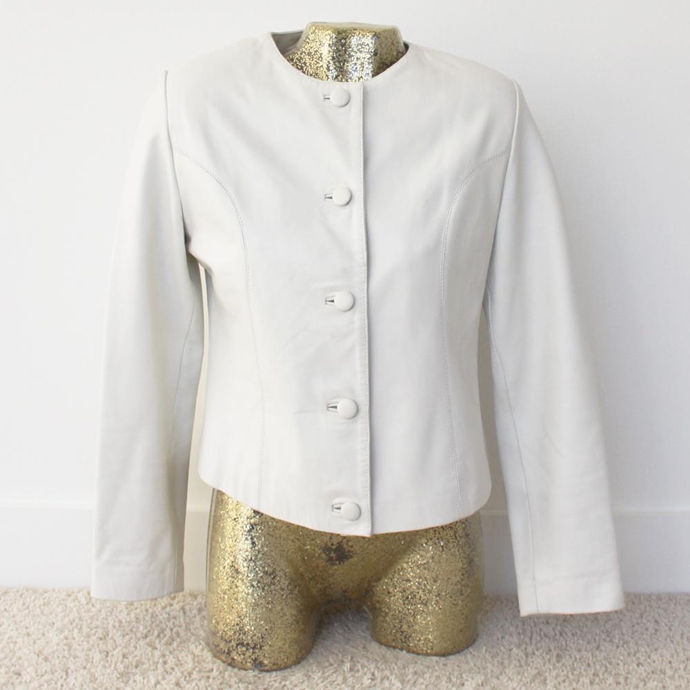 Prachtige Vintage Leren 1st Class Jas (Maat 40) € 60,-, Kleding | Dames, Maat 38/40 (M), Ophalen of Verzenden, Zo goed als nieuw