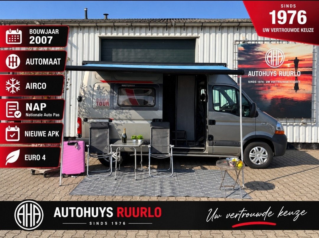 Pössl MASTER T 35 L2/H2 2,5 DCI Q 5pers! EURO4 AUTOMAAT VAN, Automaat, Buscamper of Camperbus, Ringverwarming, Info@autohuysruurlo.nl
