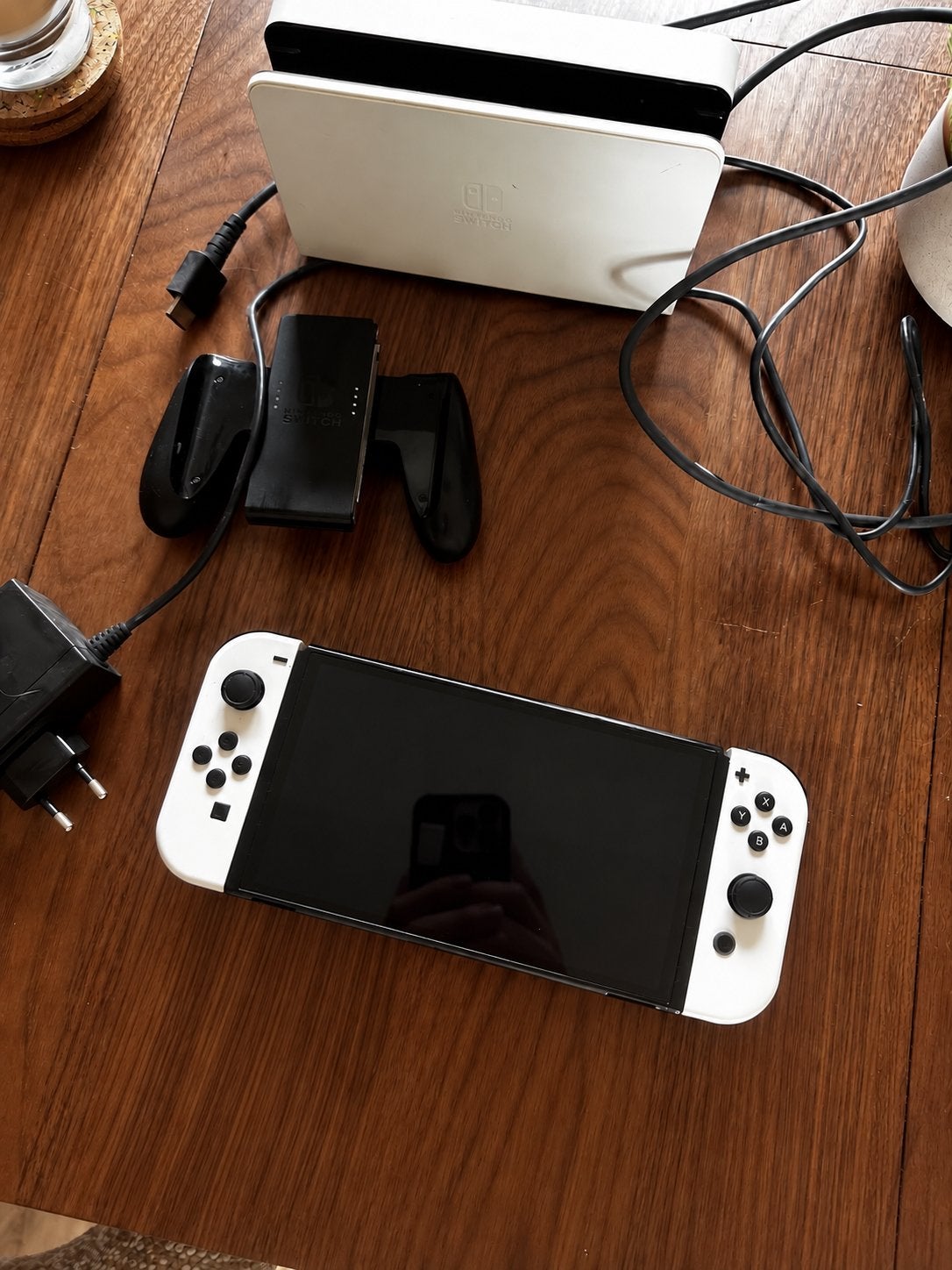 Nitendo Oled wit Compleet, Ophalen of Verzenden, Zo goed als nieuw, Met 2 controllers, Switch 2019 Upgrade