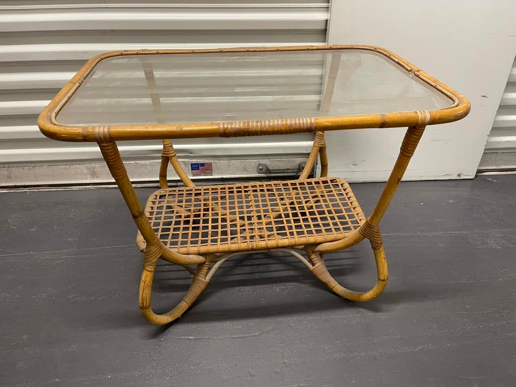 Rohe Noordwolde rotan salontafel serre tafel, Huis en Inrichting, Tafels | Bijzettafels, Overige materialen, Zo goed als nieuw
